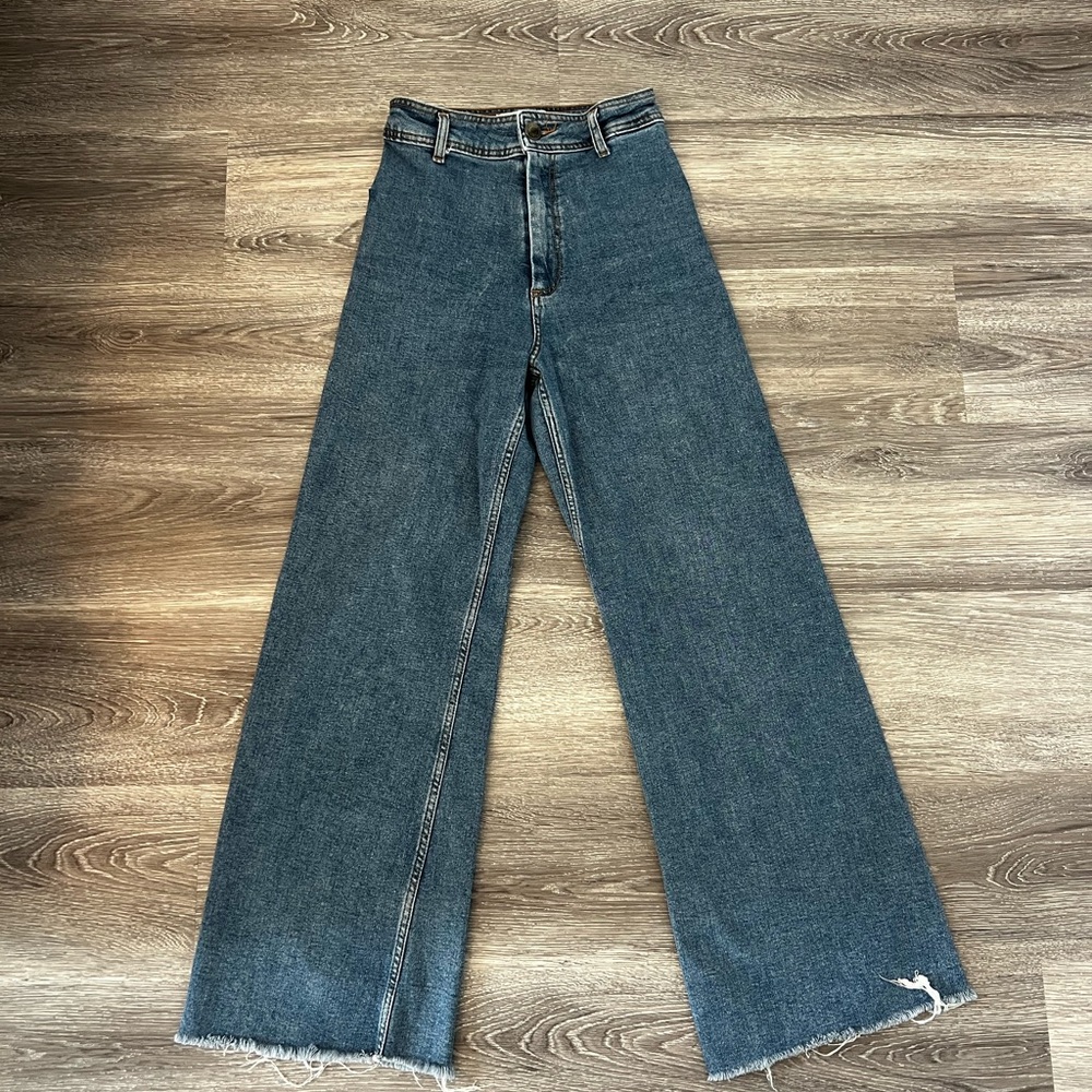 Zara marine straight pants
